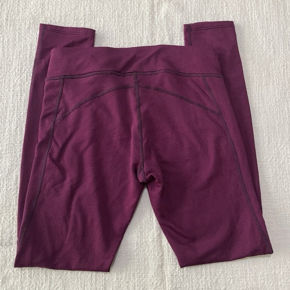 Title Nine leggings Pants Purple Herringbone Women's Small Activewear  Gym - Picture 2 of 9